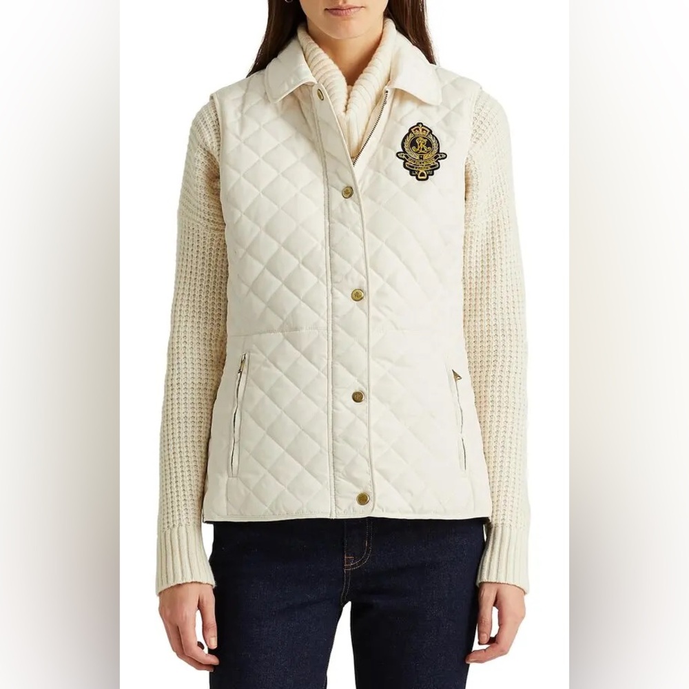 Ralph Lauren Quilted Vest Black M NWT — Timeless Old Money Elegance
